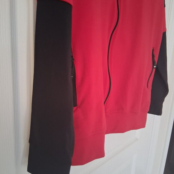 Nike Athletic Jacket Men Large Red Vintage Retro 90s Colourblock - Picture 6 of 8